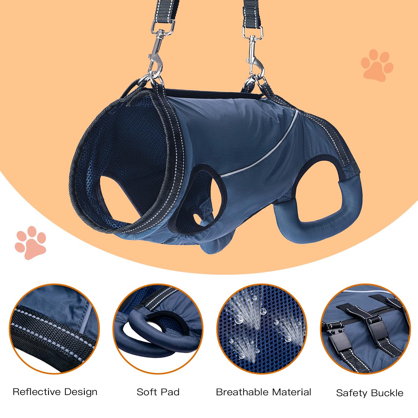 Dog Lift Harness for Senior & Injured Dogs, Full Body Mobility Support Sling - Image 2