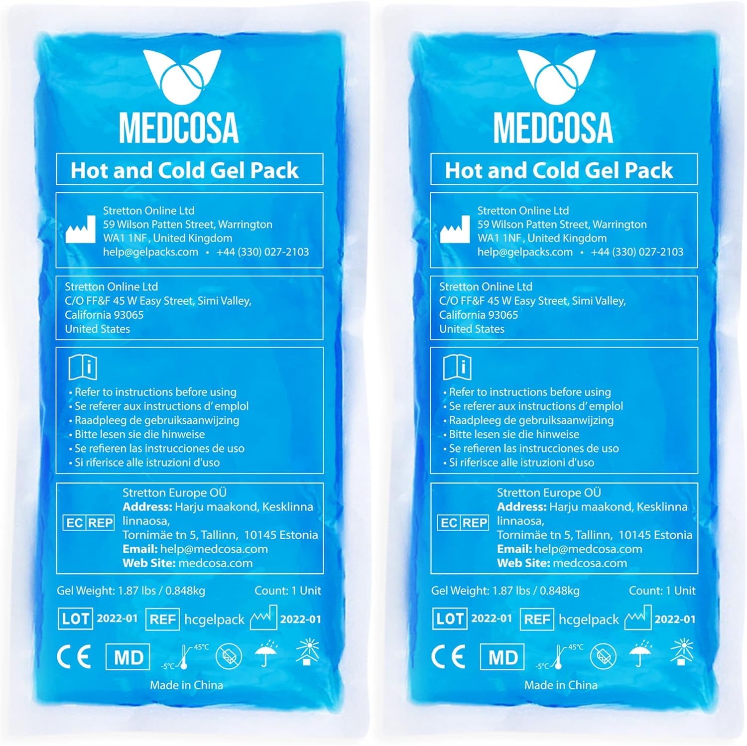 Medcosa Large Flexible Sport Ice Pack | Any Ache, Any Pain, We’ve Got You Covered | Extra Large Cold Reusable Pack | Ideal for Sport Injuries, R.I.C.E Treatment & Back Ailments
