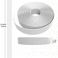Vista 3 de Correa de reparación de muebles de césped de patio al aire libre de 1.5" x 30' - Blanco