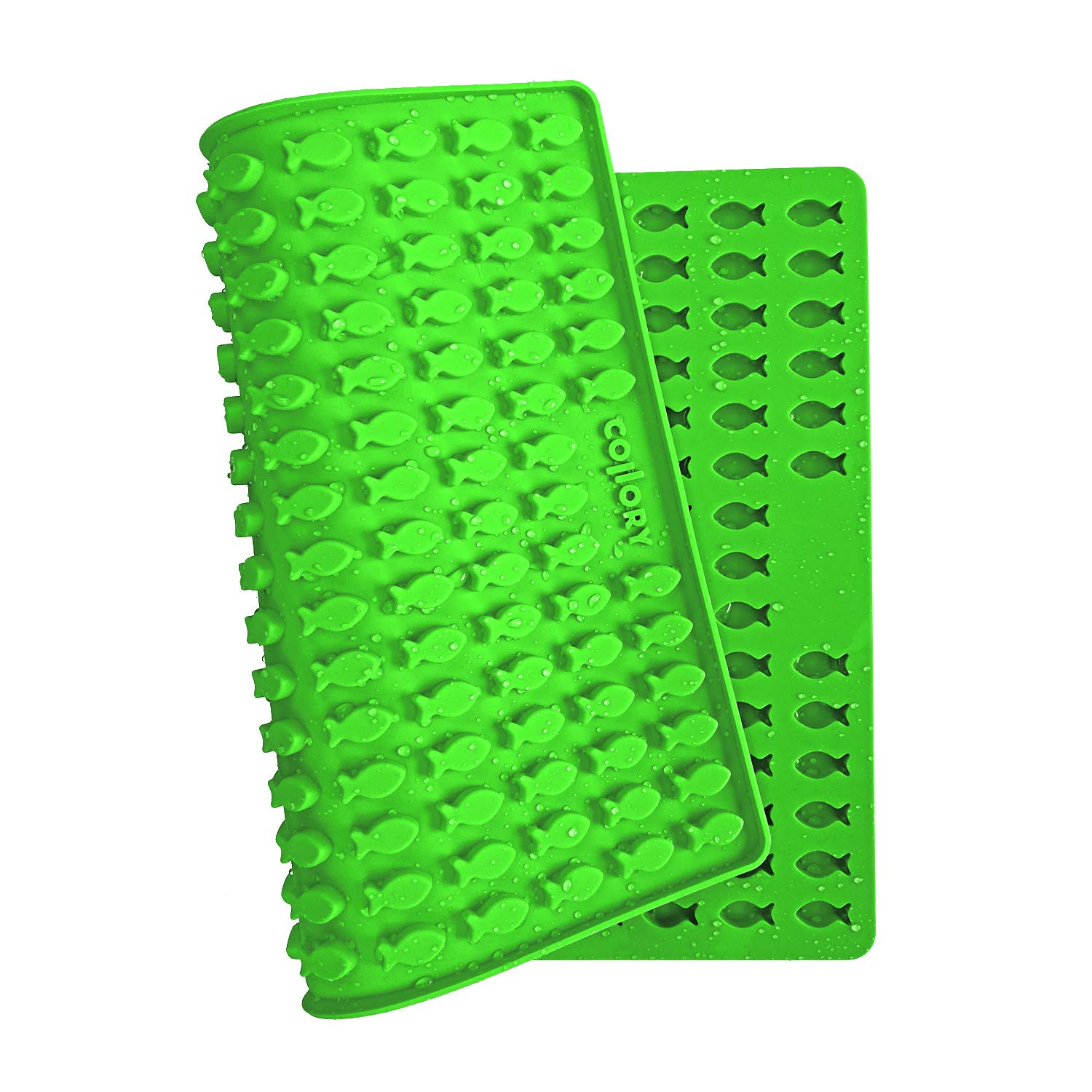 Moule silicone poisson Collory vert antiadhésif sans BPA pour friandise chien