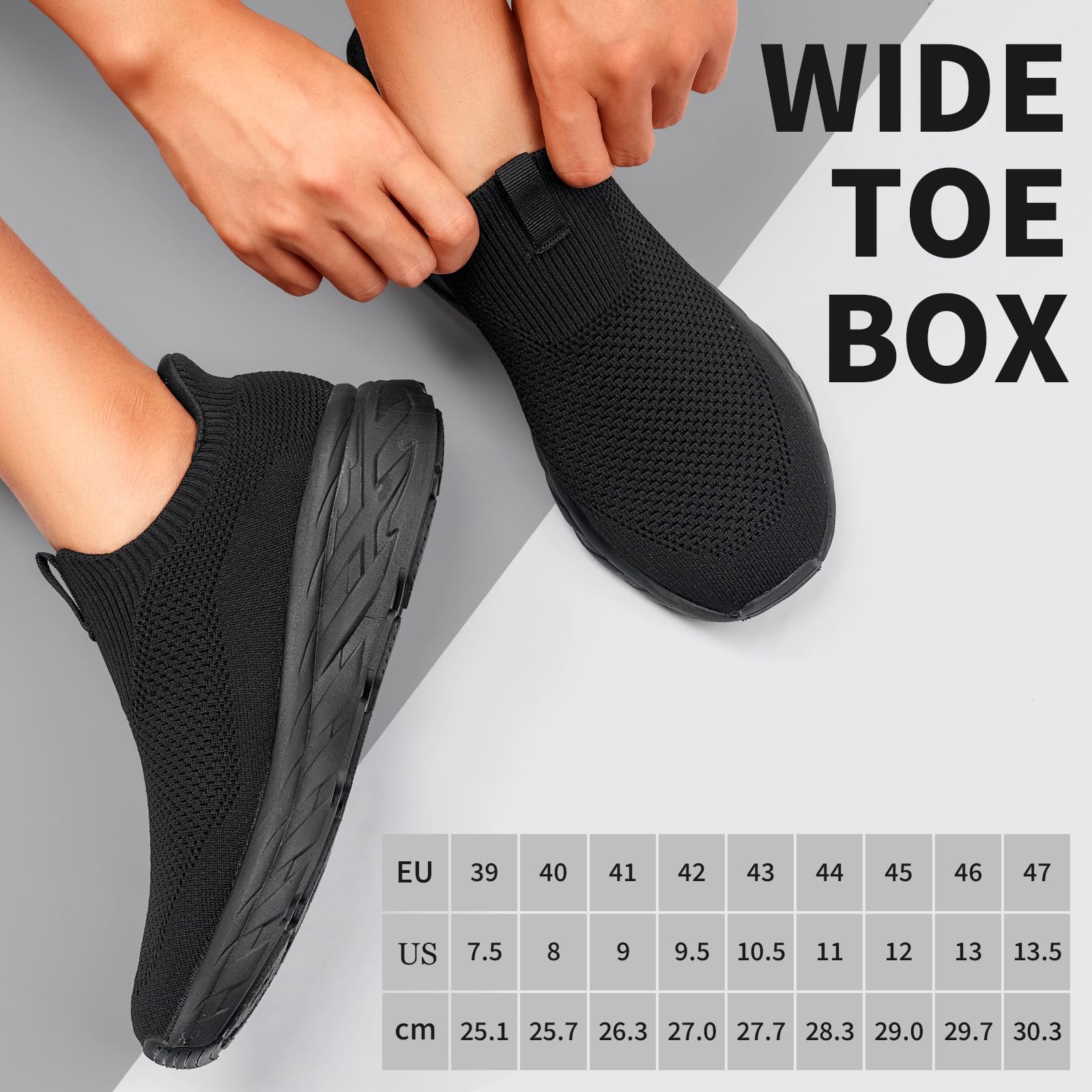 Sosenfer Baskets Slip-on pour Homme sans Lacets, Chaussures de Sport, Chaussures de Course, légères, Respirantes et antidérapantes pour Le Sport, Les Loisirs, Le Fitness, Le Jogging et la Marche
