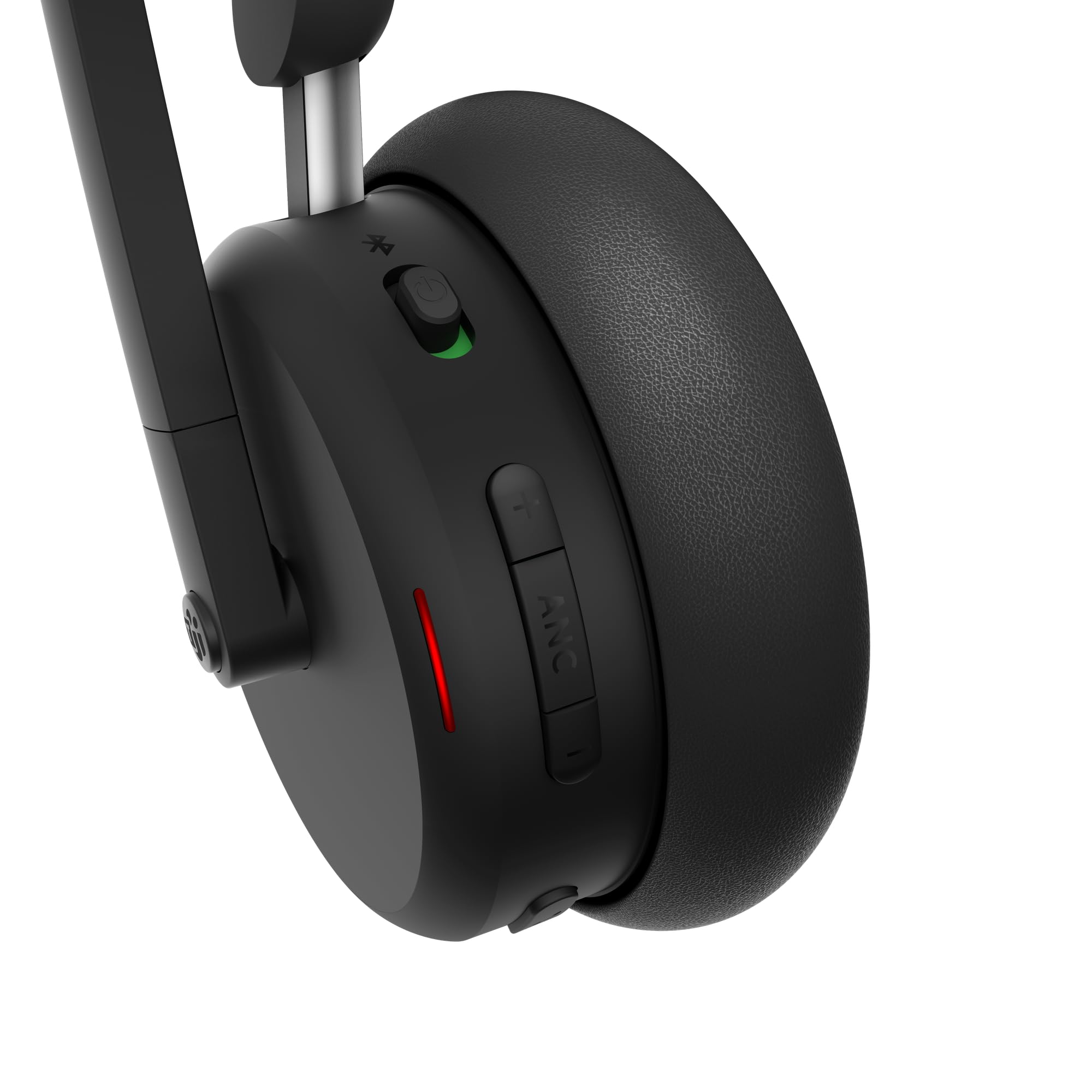 Lenovo Dual-Mode Wireless ANC Headset 6550 USB-A certificate Teams, cuffie Bluetooth 5.3 con ANC ibrida, ENC AI e busy light 360°, per ufficio e smart working