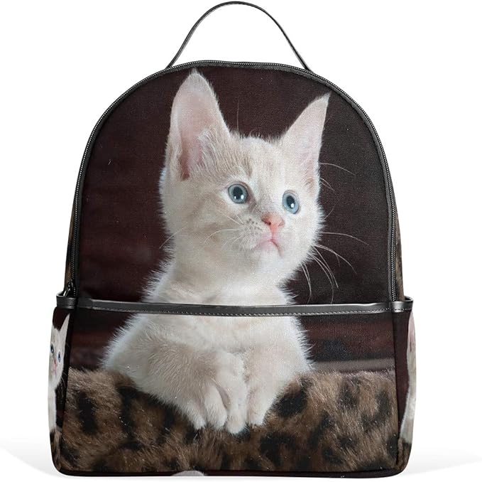 Cute Baby Kittens Cat School Backpack Book Bag for Boys Girls and Kids