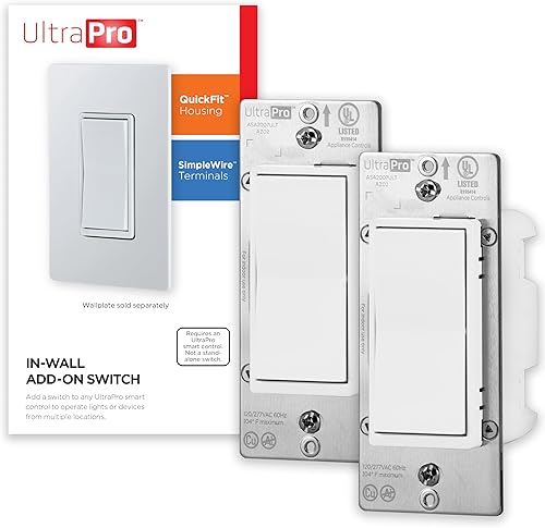 Miniatura 8 de UltraPro Z-Wave - Regulador de luz inteligente en pared con QuickFit y SimpleWire, listo para 3 vías, funciona con Alexa, Google Assistant, requiere