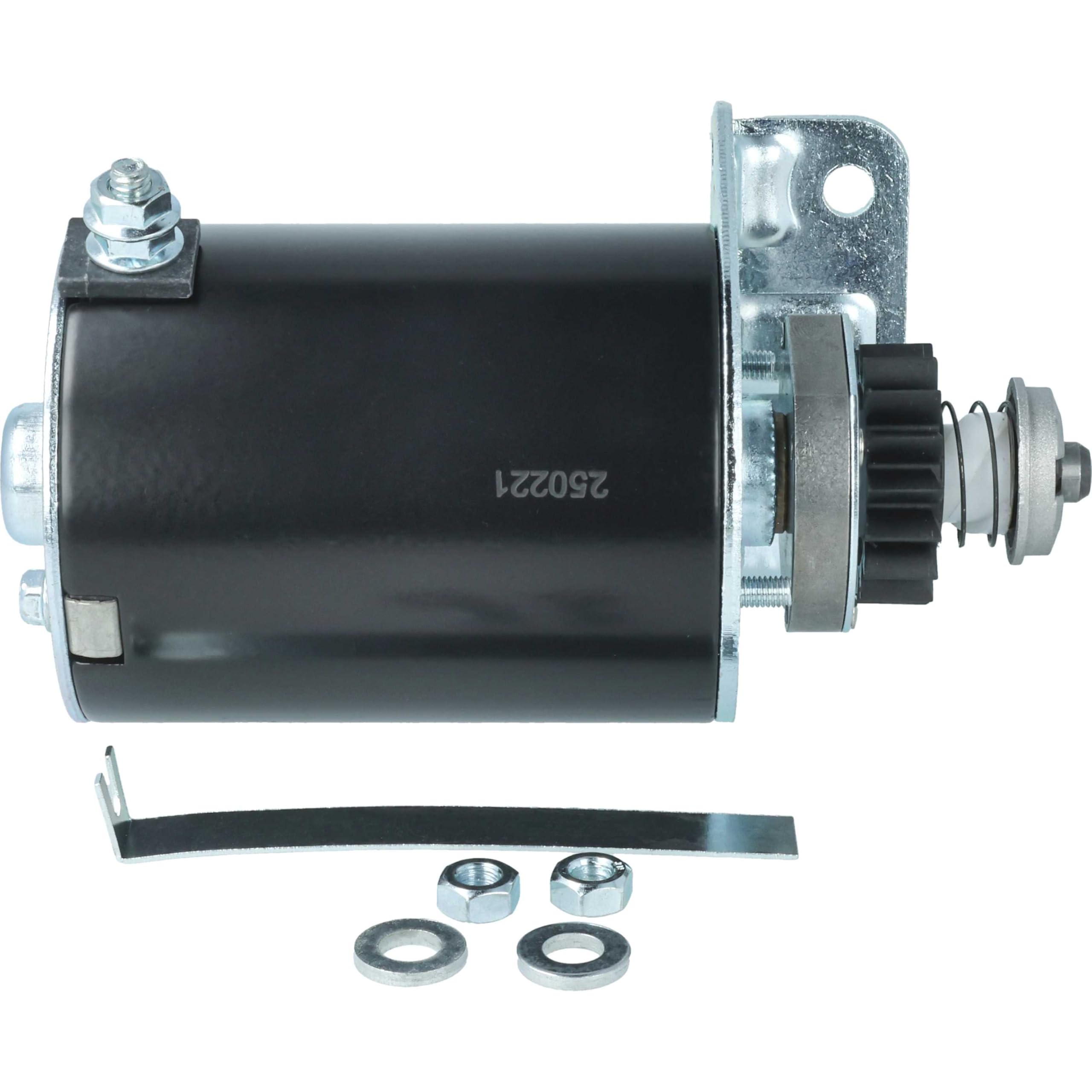 vhbw Motorino di avviamento sostituisce BRIGGS & STRATTON 394943, 490420, 399169 per motore - avviatore con 16 denti, pignone in plastica, 12 V
