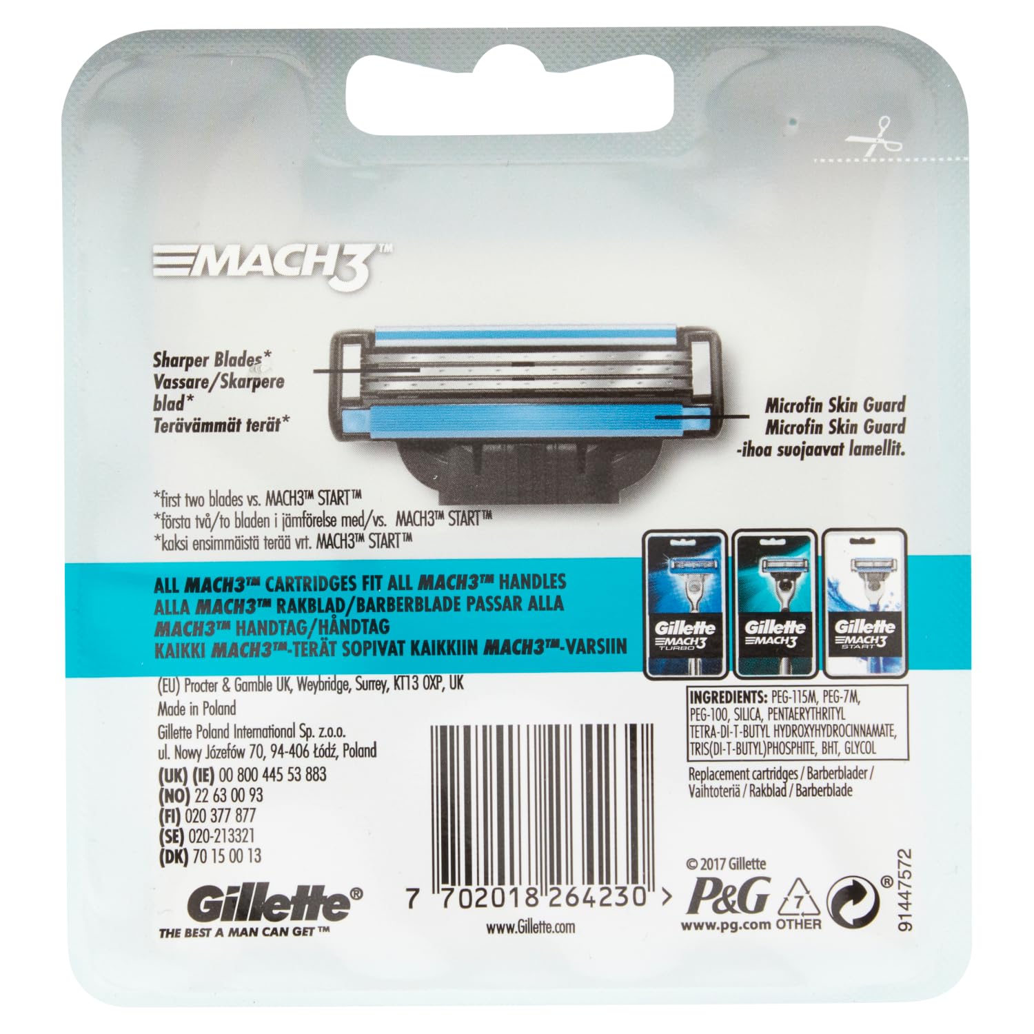 Gillette Mach3 Austausch 4Ud Körperpflege und Gesundheit – Ansicht 2