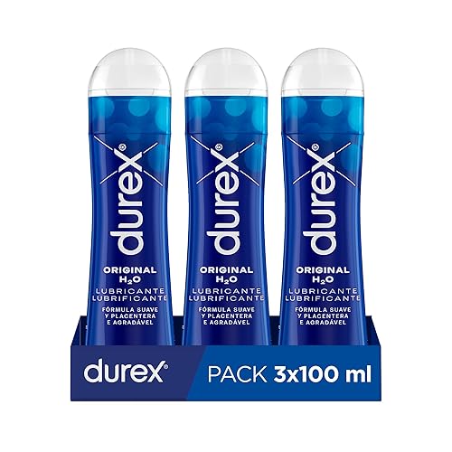 Durex Lubricante Original H2O, 100 ml [Pack 3 Unidades] - 100 ml (Pack of 3)