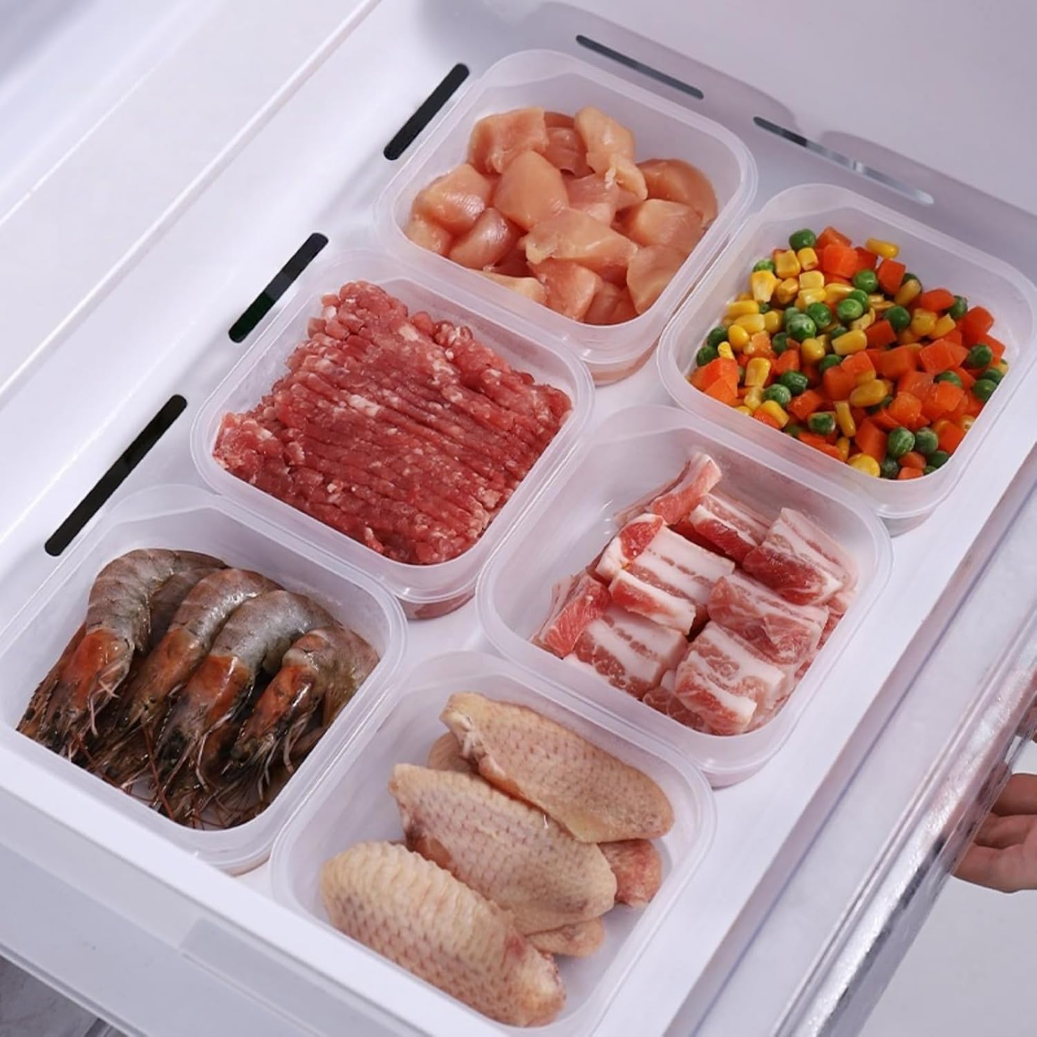 3-Pack Airtight Meal Prep Containers - BPA-Free 350ml Square Food Storage/Stackable Lids for Freezer & Pantry Organization​ 2026 - view 4