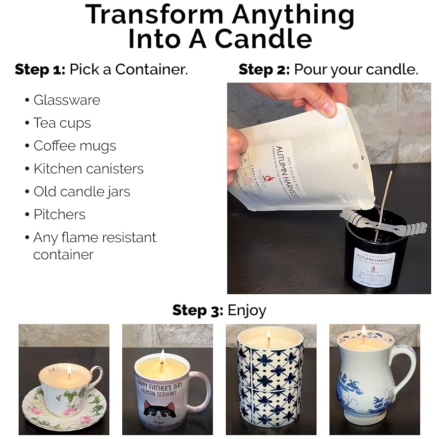 キャンドル作成キット Amazon.co.jp: Phoenix Wick – 天然大豆ワックス キャンドル作成