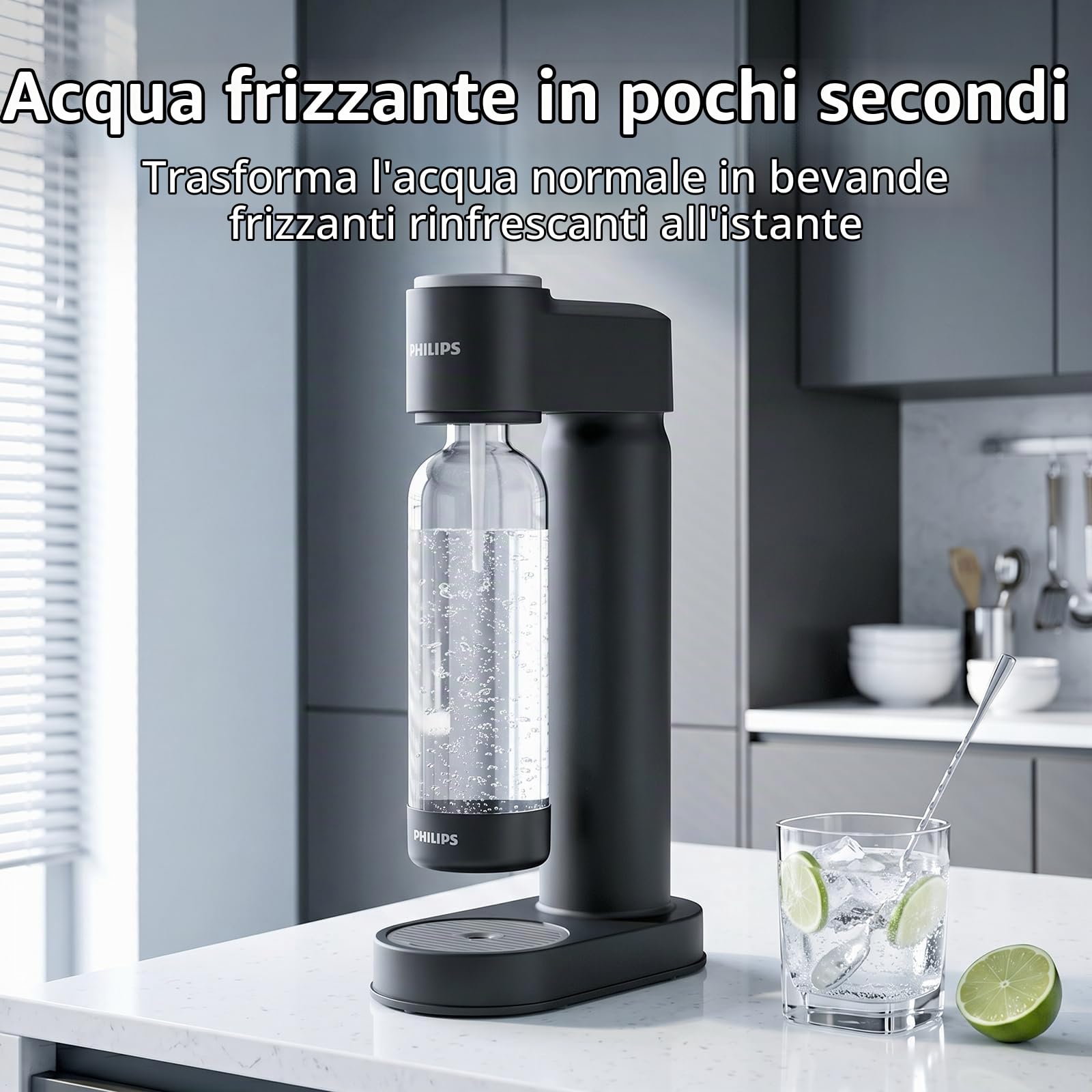 Philips Creatore di acqua frizzante e macchina di flusso di soda