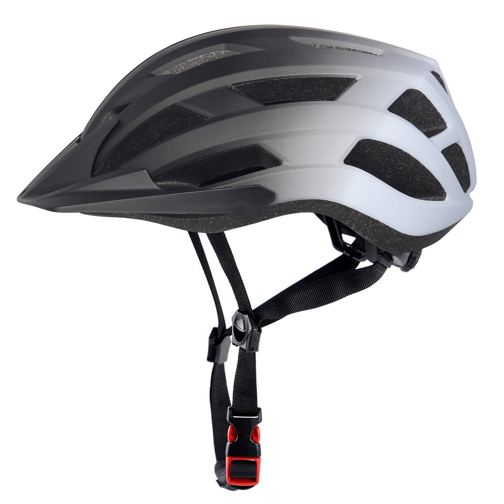 Fahrradhelm für Erwachsene, Jugendliche, Kinder, Jungen, Mädchen, leicht und verstellbar, mit 2 abnehmbaren Visieren