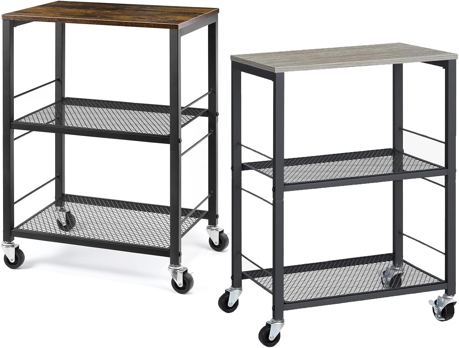 LIANTRAL 3 Tiers Rolling Cart, Kitchen Carts on Wheels