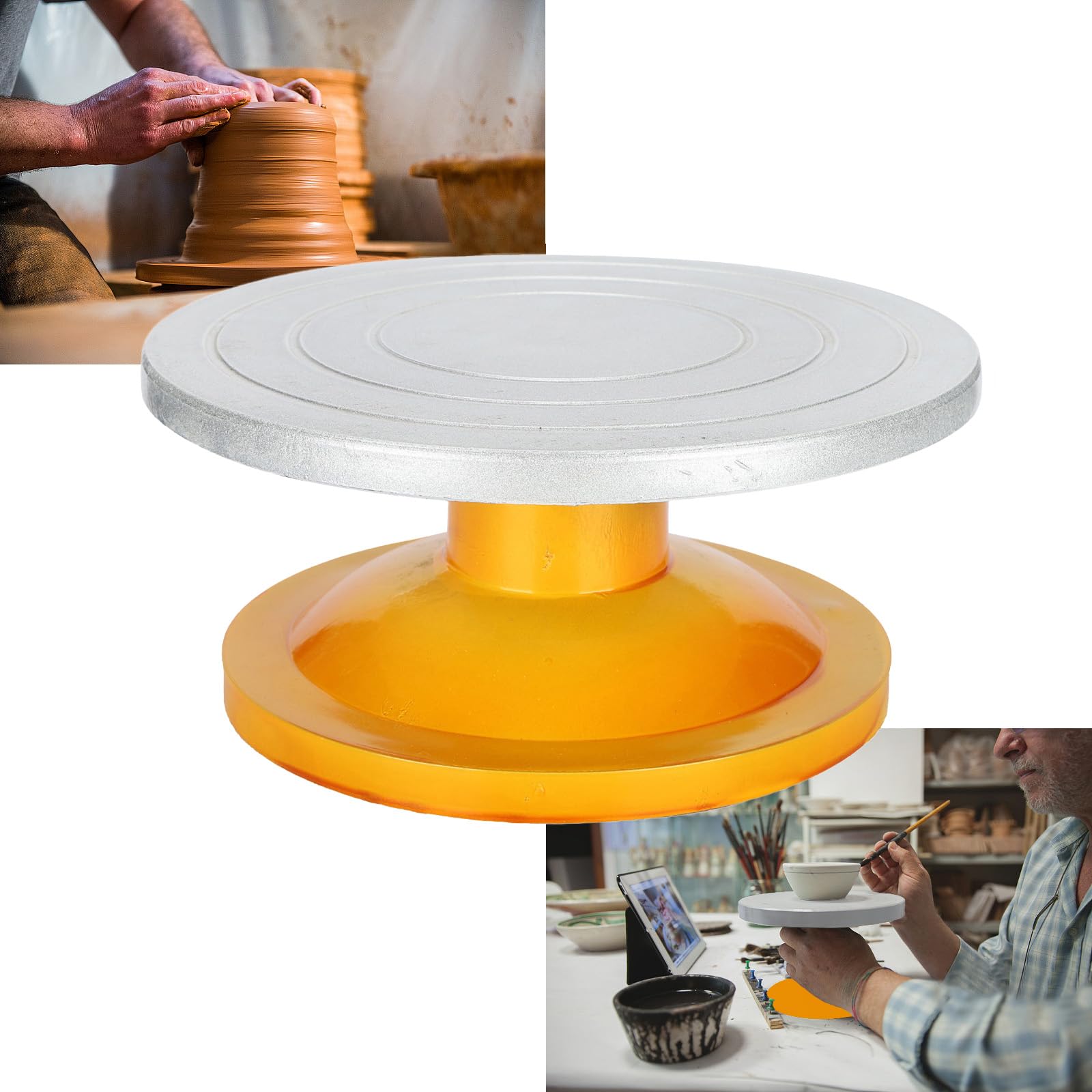 Tocadiscos manual de rueda de cerámica para escultura de arcilla y modelismo, herramienta de escultura para suministros de arte