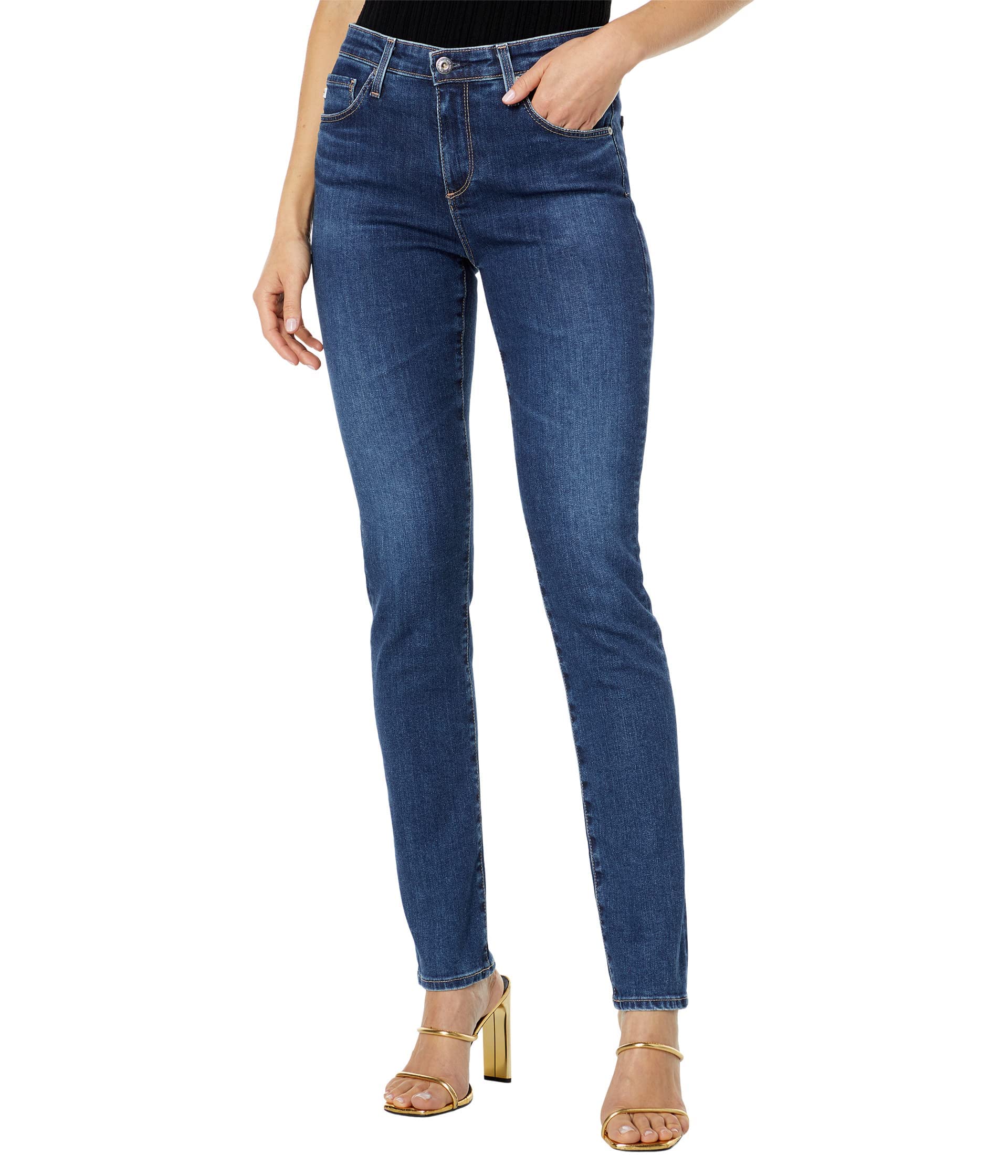 AG Adriano Goldschmied Prima Mid-Rise Cigarette in Vapor Goldrush Vapor Goldrush 25