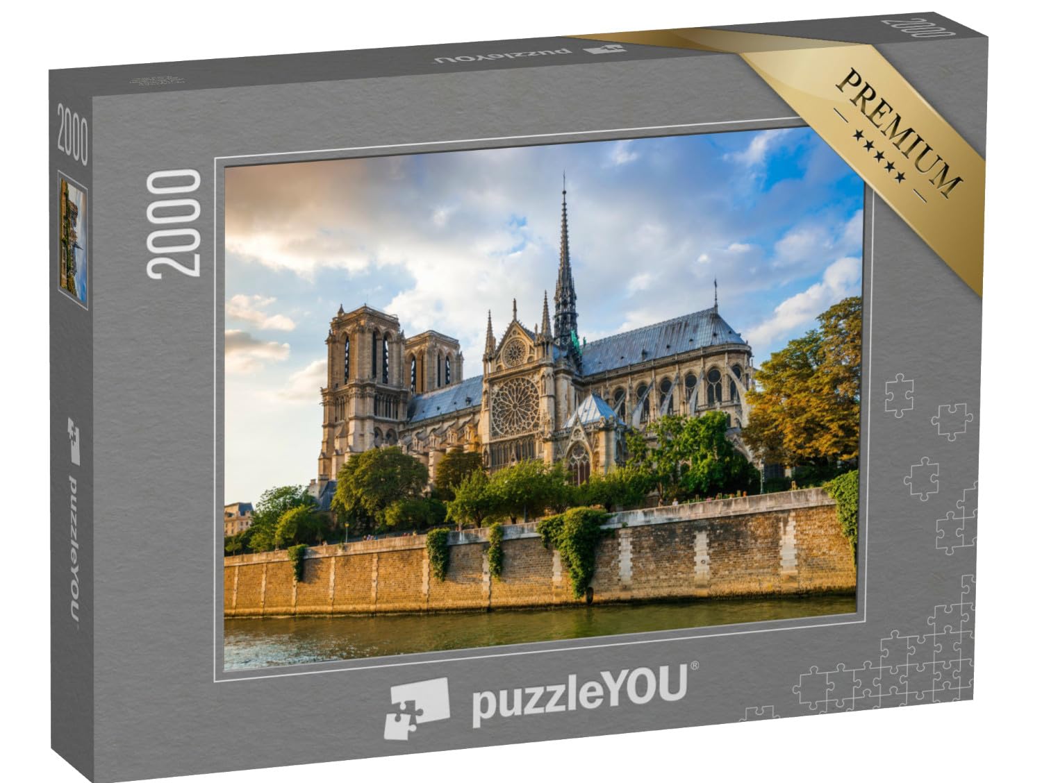 puzzleYOU : Puzzle de 2000 pièces « Coucher de Soleil sur la cathédrale Notre-Dame, Paris, France »