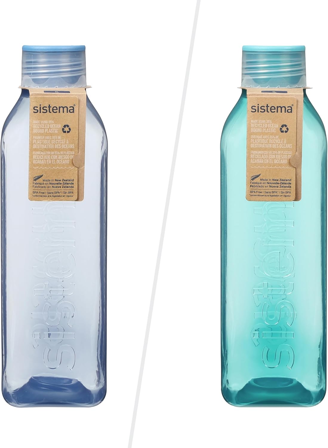 Sistema Ocean Bound Plastic Square Water Bottle 1 L | Reusable Water ...