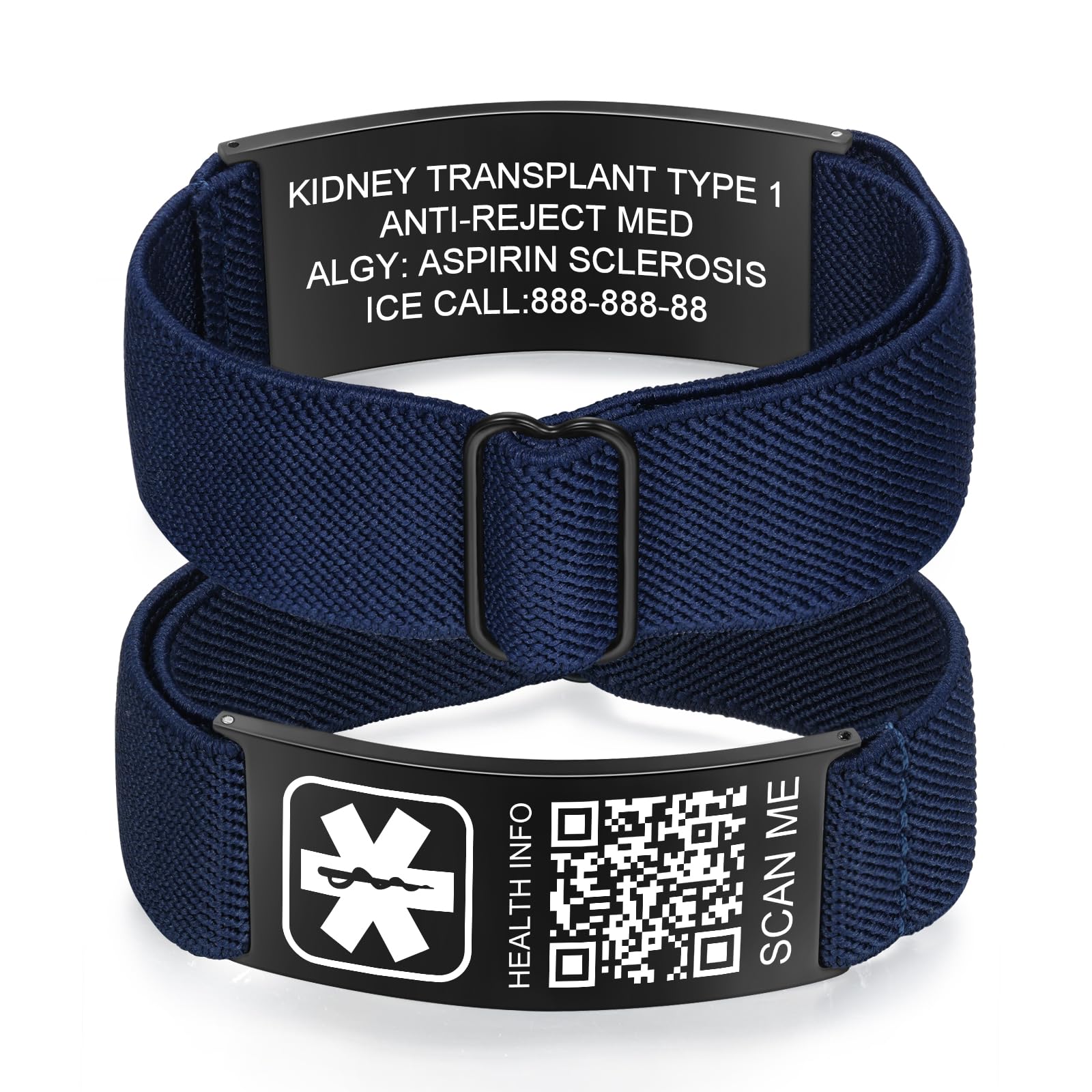 Upgrade Medical Bracelets Men Women with QR Code Medical Alert ID Bracelets