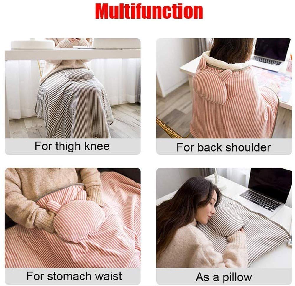 Calefacción USB Beber Calor Manta Eléctrica Manta Eléctrica Franela Lavable para Rodilla Manta Inalámbrica Manta Térmica Invierno