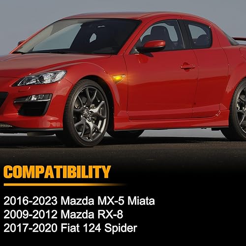 Vista 12 de Gempro Luces LED de posición laterales para parachoques delantero ámbar para Mazda MX-5 Miata ND Reflectores 2016-2023, lente ahumada, 2