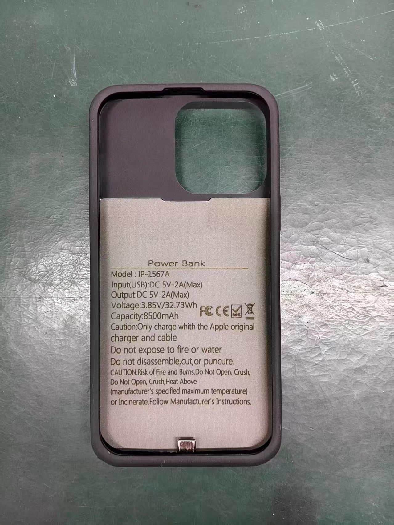 BOPPS Funda de batería para iPhone 17 Pro con soporte, potente funda de carga portátil de 8500 mAh, protección de 360°, recargable, funda de carga extendida para iPhone, color negro