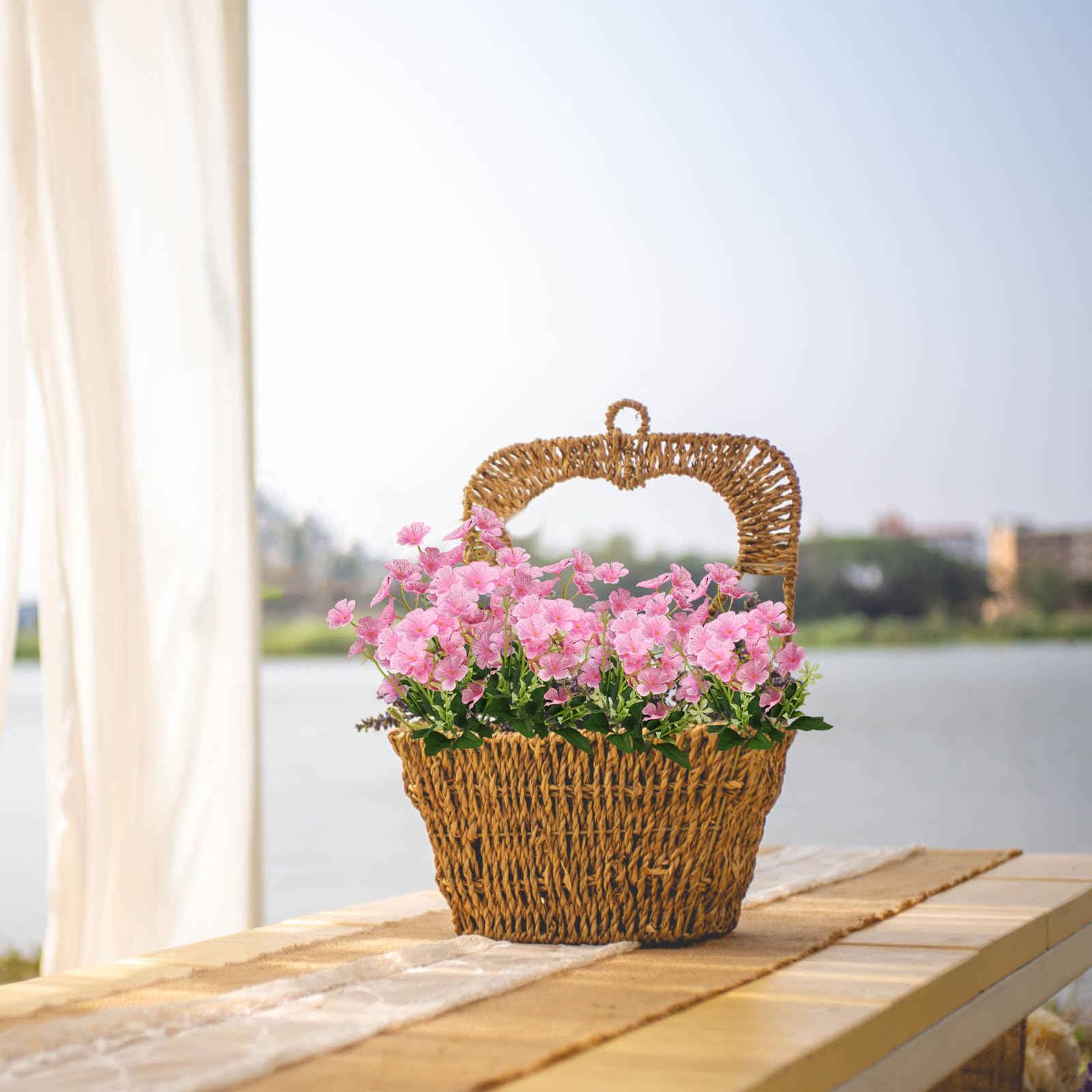 astylishome Pink Artificial Flower 100 Bundles Violets Fake Faux Greenery for Flowers Arrangement Plants for Outdoor Indoor Front Door Home Garden Window Wall Decor 0420 - Image 4