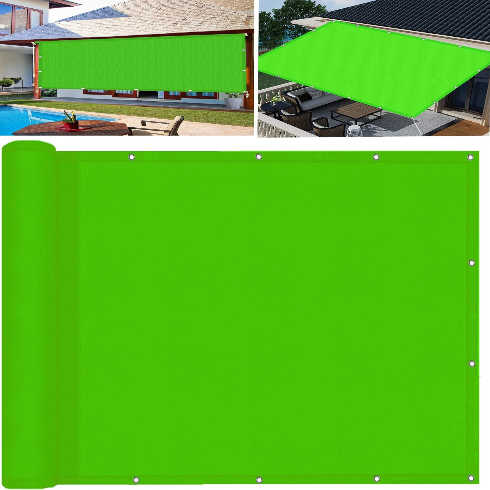 Toile ombrage anti UV 98% auvent rectangulaire avec oeillets