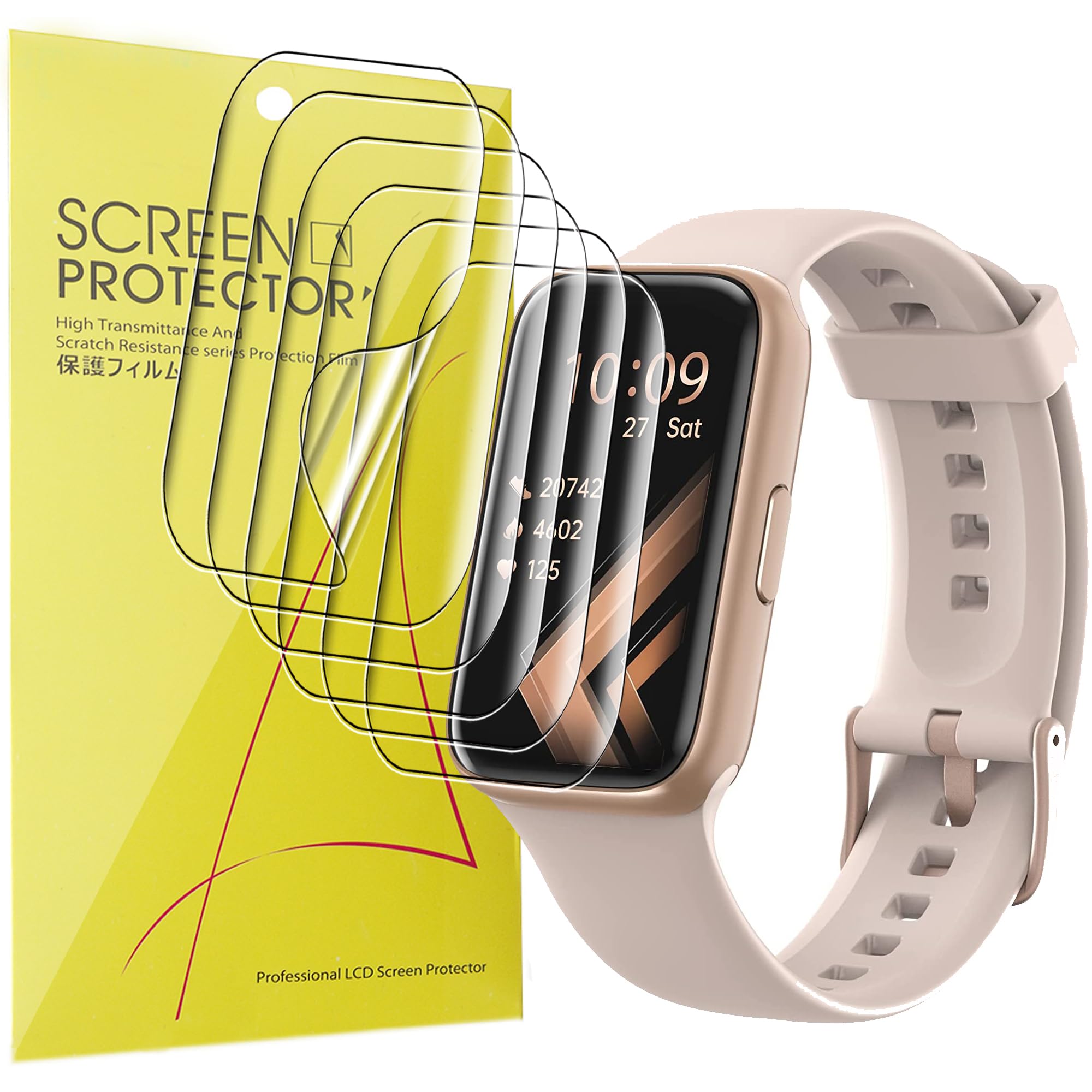 BlueshaweuCompatible for Lilety Smart Watch 1.47 inch Screen Protector, [6 Pack] Full Coverage TPU Clear Film Compatible for Lilety FT816 1.47" Fitness Tracker/BingoFit FT816 Smart Watch (6 PACK)