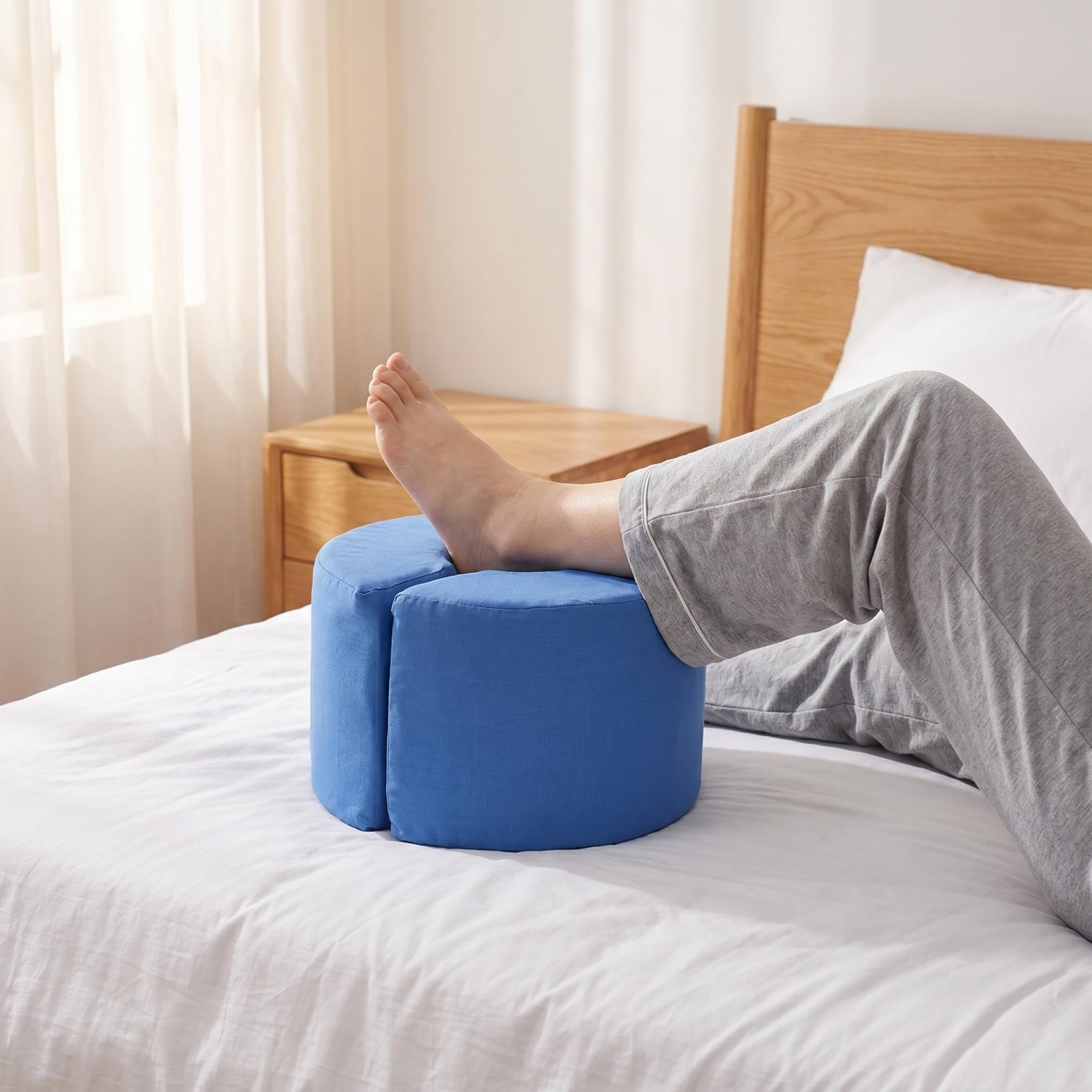 Healeved Cuscino Elevazione Piede 6.69X6.69X3.94 Pollici Supporto Antidecubito Per Gambe E Caviglie Dispositivo Tornitura Paziente Per Migliorare Circolazione E Sollievo Gonfiore Set 2 Pezzi