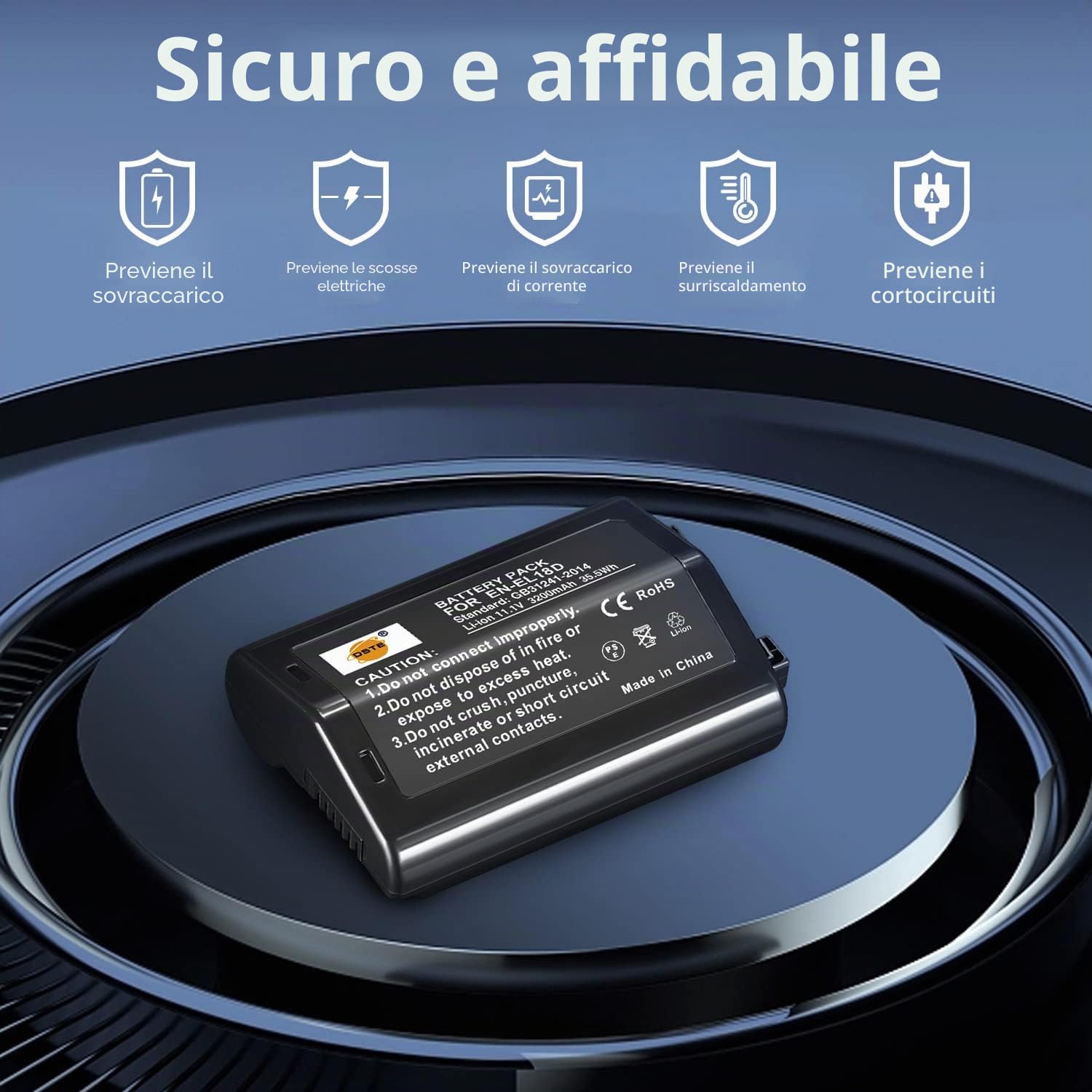 DSTE EN-EL18 ENEL18 Batteria Compatibile con Nikon D4, D4S, D5, D6, Z9