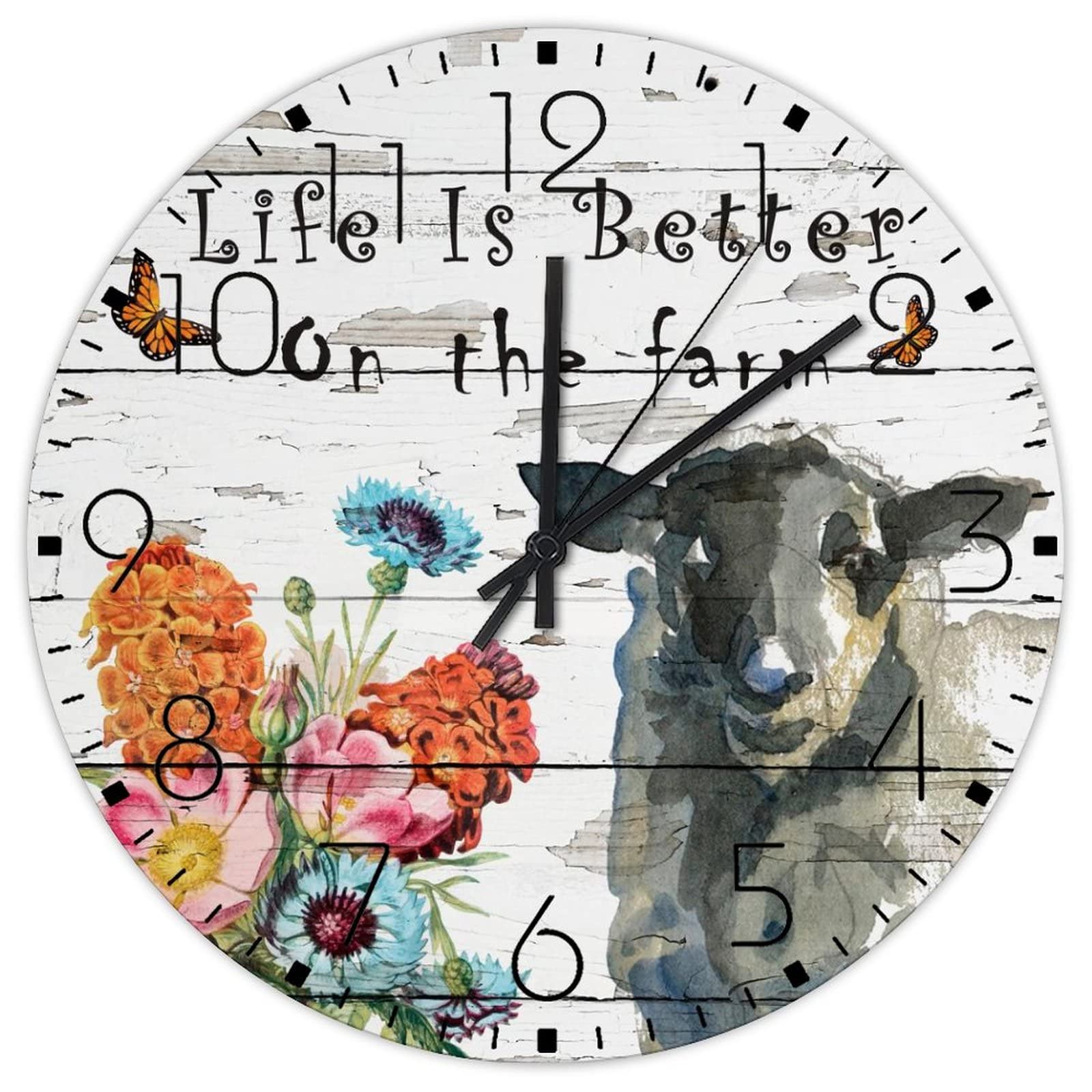 Horloge rustique pour garderie en bois naturel rappelant la douceur de la campagne