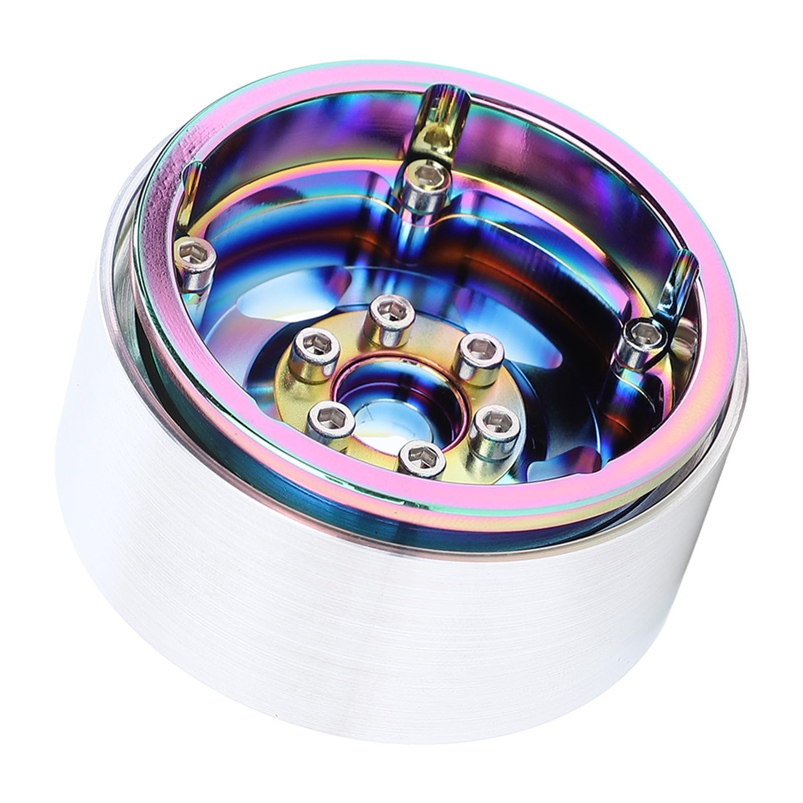 4 pezzi 1.9 pollici Beadlock Cerchione in lega di alluminio colorato leggero cerchi mozzi per 1/10 RC Crawler