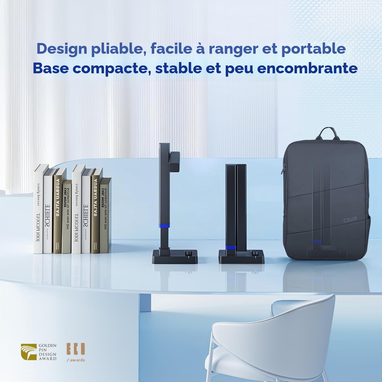CZUR Shine Ultra Scanner Portable A3, Scanner de Documents et Livres avec OCR, 13MP avec Fonction OCR Intelligente, Numérisation Rapide 1s/Page, Compatible Windows et macOS, Export PDF/Word/Excel/JPG