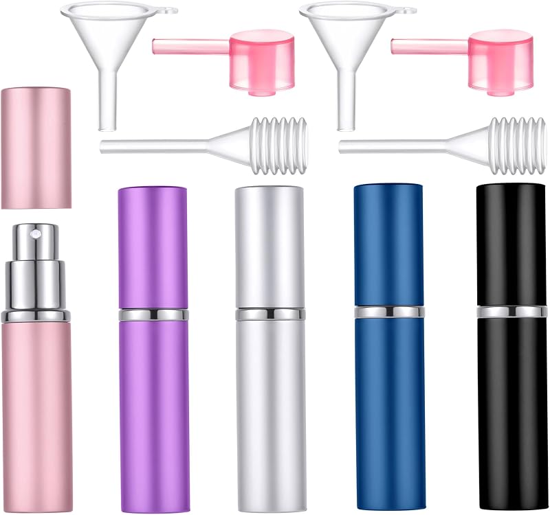 Yikimyfo Frasco Atomizador Recarregável para Perfume 6 mL, Pacote com 5