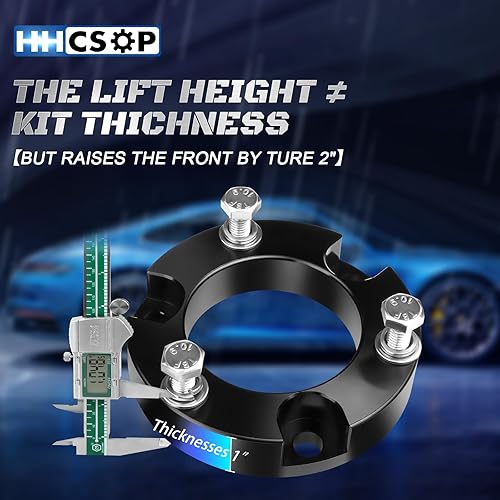 Miniatura 10 de HHCSOP Kit de elevación de nivelación delantera de 2.5 pulgadas compatible con Toyota Tacoma 2005-2023, Toyota 4Runner 2003-2023, Toyota FJ Cruiser