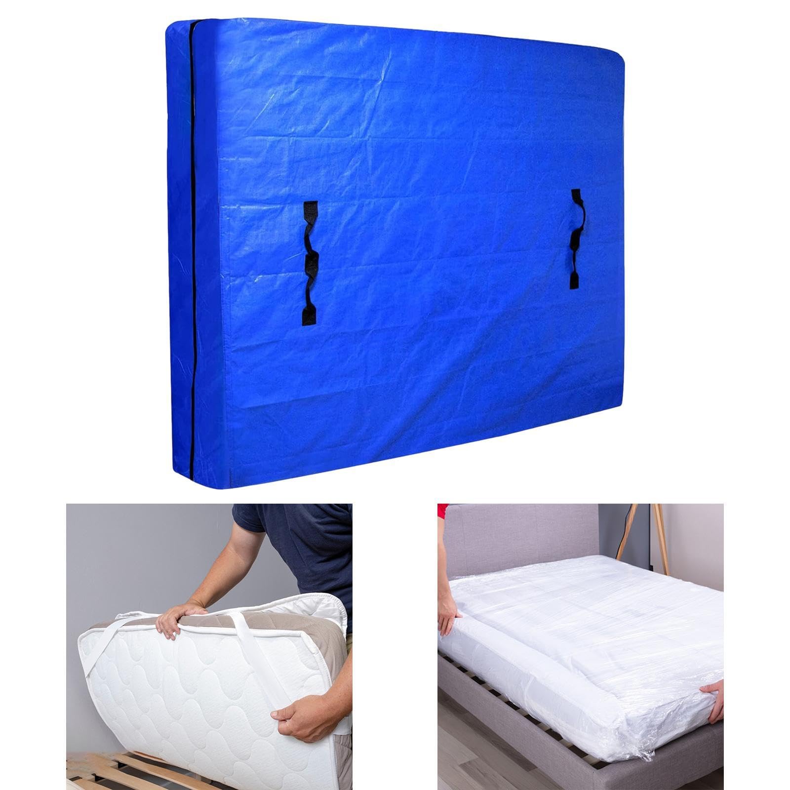 Yajuyi Bolsa para Colchón, Bolsa de Mudanza para Colchón, Cierre de Cremallera, Bolsa de Almacenamiento de Colchón Resistente Al Agua con Asas para Mudanzas, 208cm X 110cm X 38cm