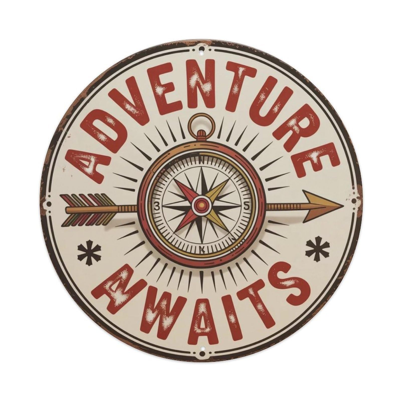 Adventure Awaits (2) Metal Tin Sign Plaque