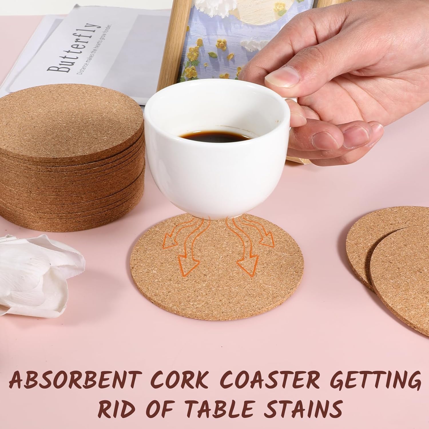 Thee Coaster 10 STKS Kurk Hout Drinken Thee Koffie Cup Mat Tafel Decor