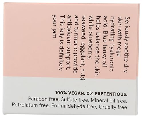 Miniatura 5 de Máscara de gelatina de taneso color azul 100  vegano para piel seca a sensible aceite de tanacetato azul y extracto de arándano - alivia e hidrata