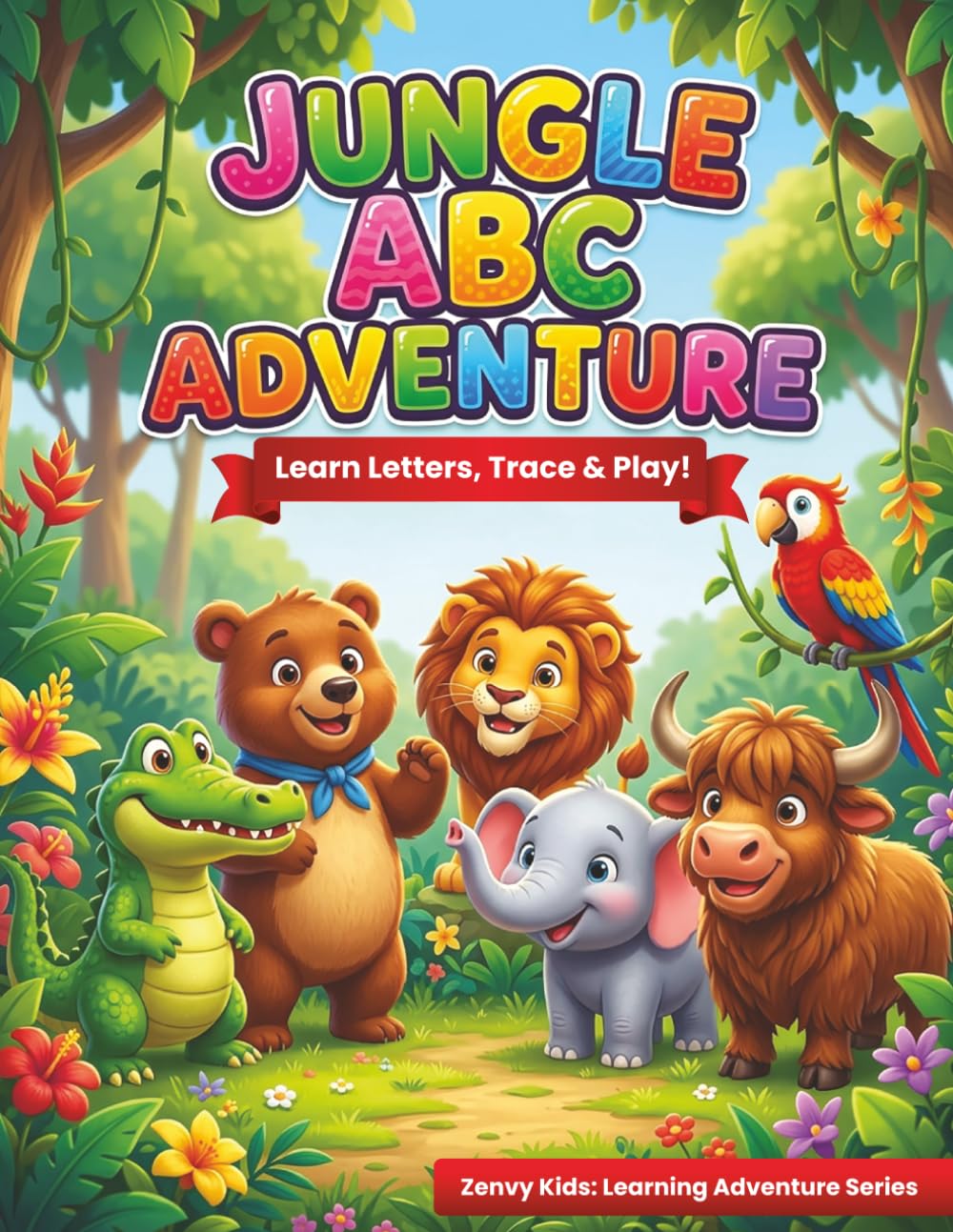 JUNGLE ABC ADVENTURE: "A Fun and Engaging Way to Learn A to Z" A Premium Colour Book