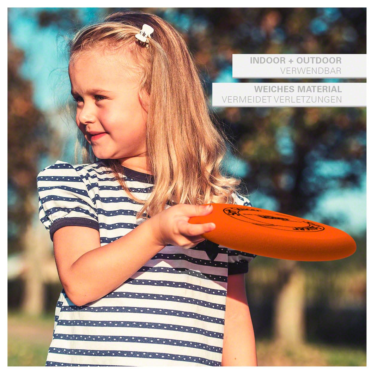 Volley ELE Soft Saucer – Disque Volant Souple Enfants 250 Mm Orange – Jeu Sans Danger