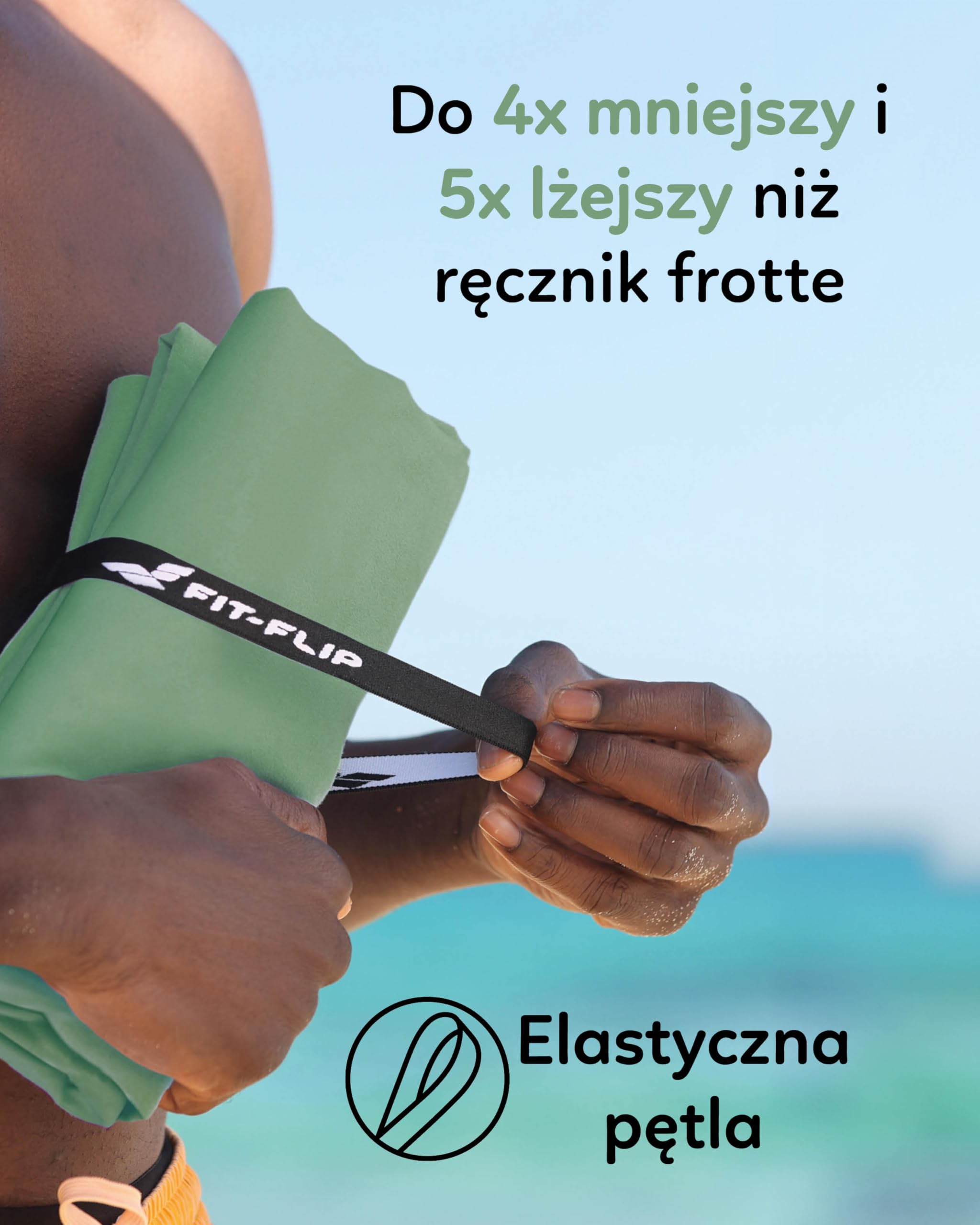 Fit-Flip Ręczniki z mikrofibry we wszystkich rozmiarach - ultra lekki, kompaktowe i szybkoschnące - ręczniki z mikrofibry - idealne ręczniki sportowe, plażowe i podróżne