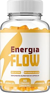Suplemento Energético com CoQ10, Vitamina B12, 60 Cápsulas, Sem Açucar, Sem Lactose, Energia Natural e Foco Diário