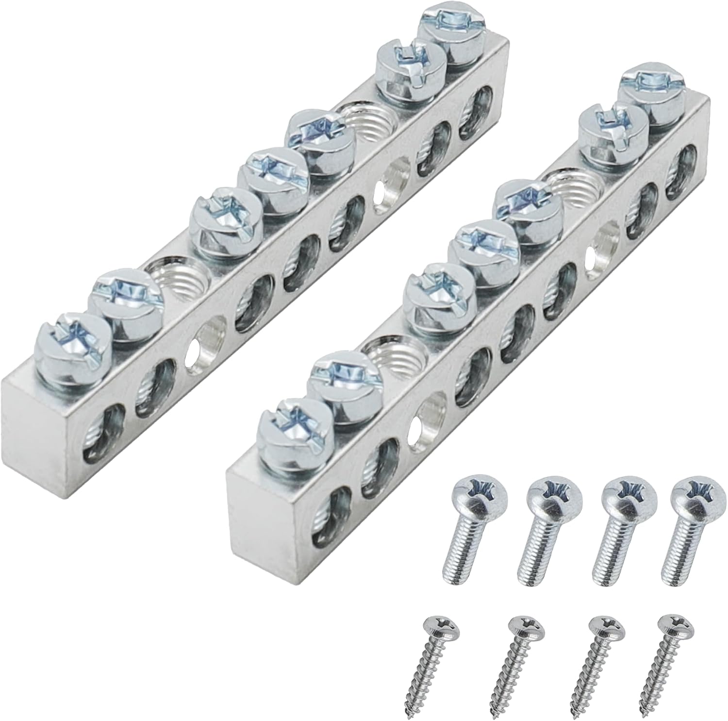 PK7GTACP 7 Terminal Ground Bar Kit Compatible with Square D Electrical Panels 2-Pack