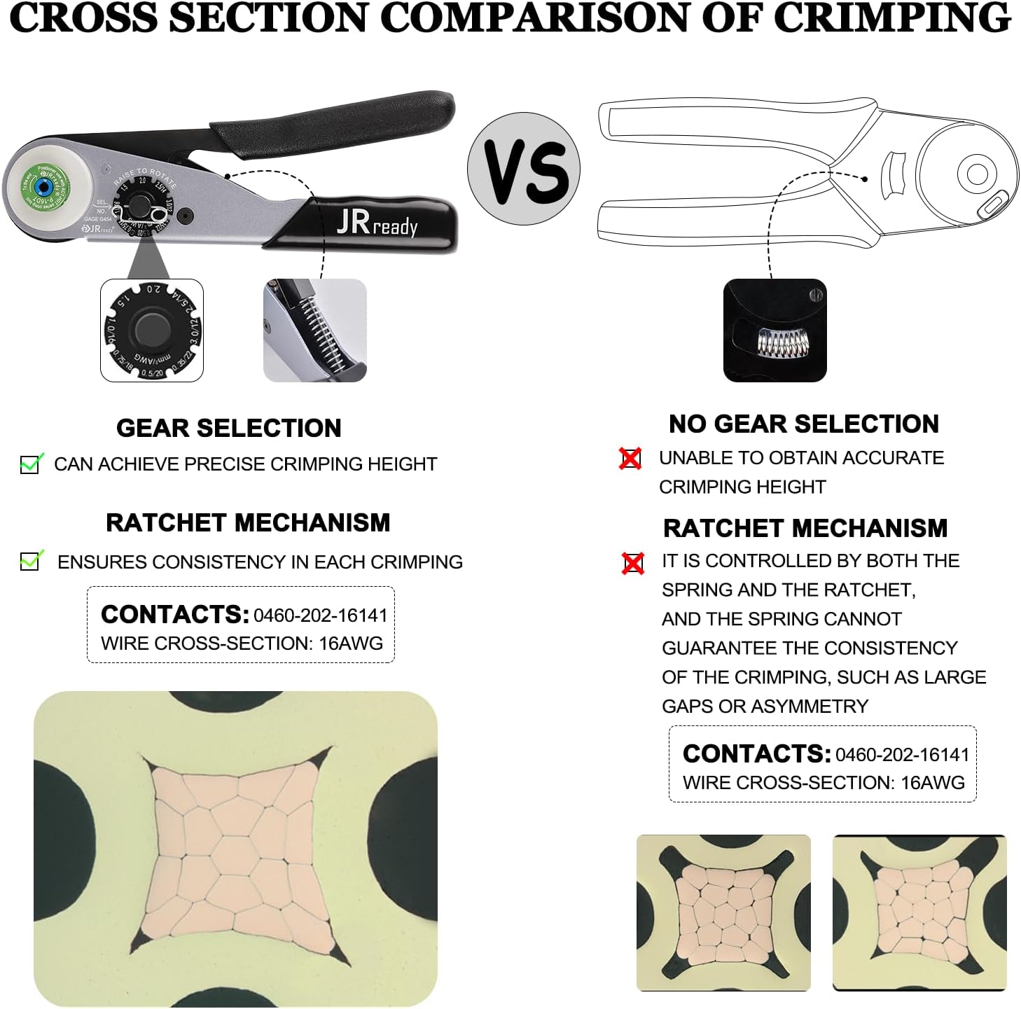 JRready ST6359 Deutsch Connector Kit, 2 3 4 6 8 12 Pin DT Connectors, Size 16 Solid Contacts 16-20AWG, Deutsch Crimp Tool, Deutsch Pin Removal Tool. Waterproof Automotive Electrical Connectors