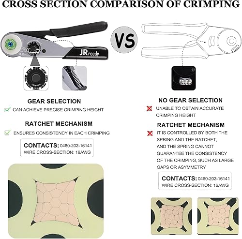 Miniatura 5 de JRready ST6359 Kit de conectores Deutsch, 2 3 4 6 8 12 pines DT, tamaño 16 contactos sólidos 16-20AWG, herramienta de crimpado Deutsch, herramienta