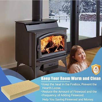 Protalwell Fire Bricks, Size 9 x 4-1/2 x 2-1/2, 6-Pack, Light Weight Insulating Fire Bricks, 2.5 Inch Thick Firebricks Replacement for Wood Stoves, Fireplaces