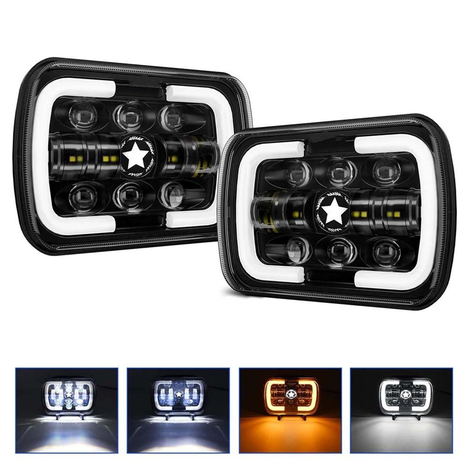 Bombilla LED Para XJ Wrangler Pulgadas LED Faro