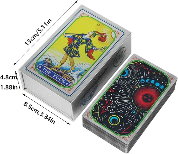 Tarot Cards Deck, Water Proof with Guidebook Divination Cards, 80 Fortune Telling Game Set for Family Reunion Beginners Expert Readers for Holiday Christmas Birthday Gifts