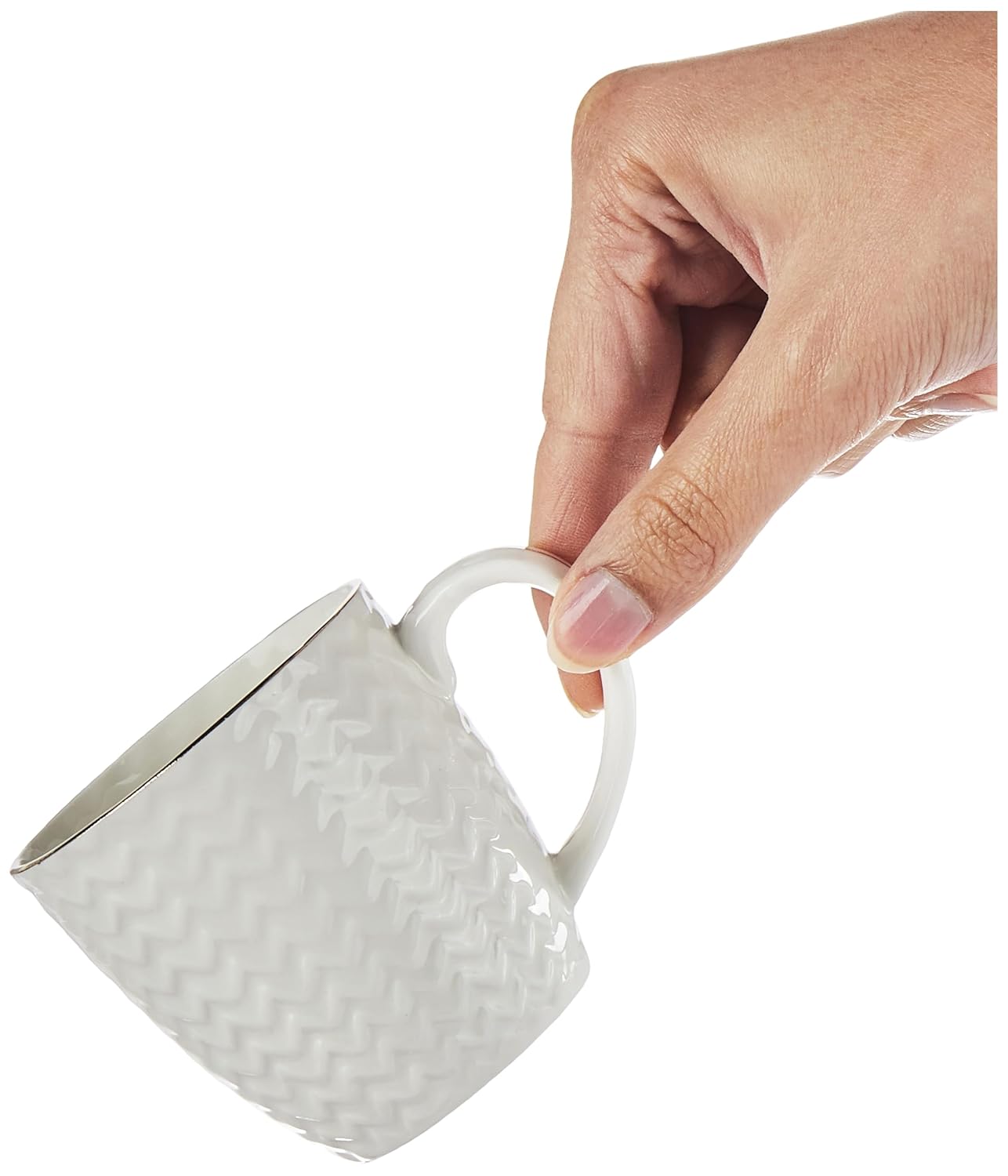 Amazon Brand - Solimo Handcrafted Bone China Tea/Coffee Cups/Mugs with Modern Design for Gifts and Home Decor - 240 ML Each- Set of 6 offers donot miss