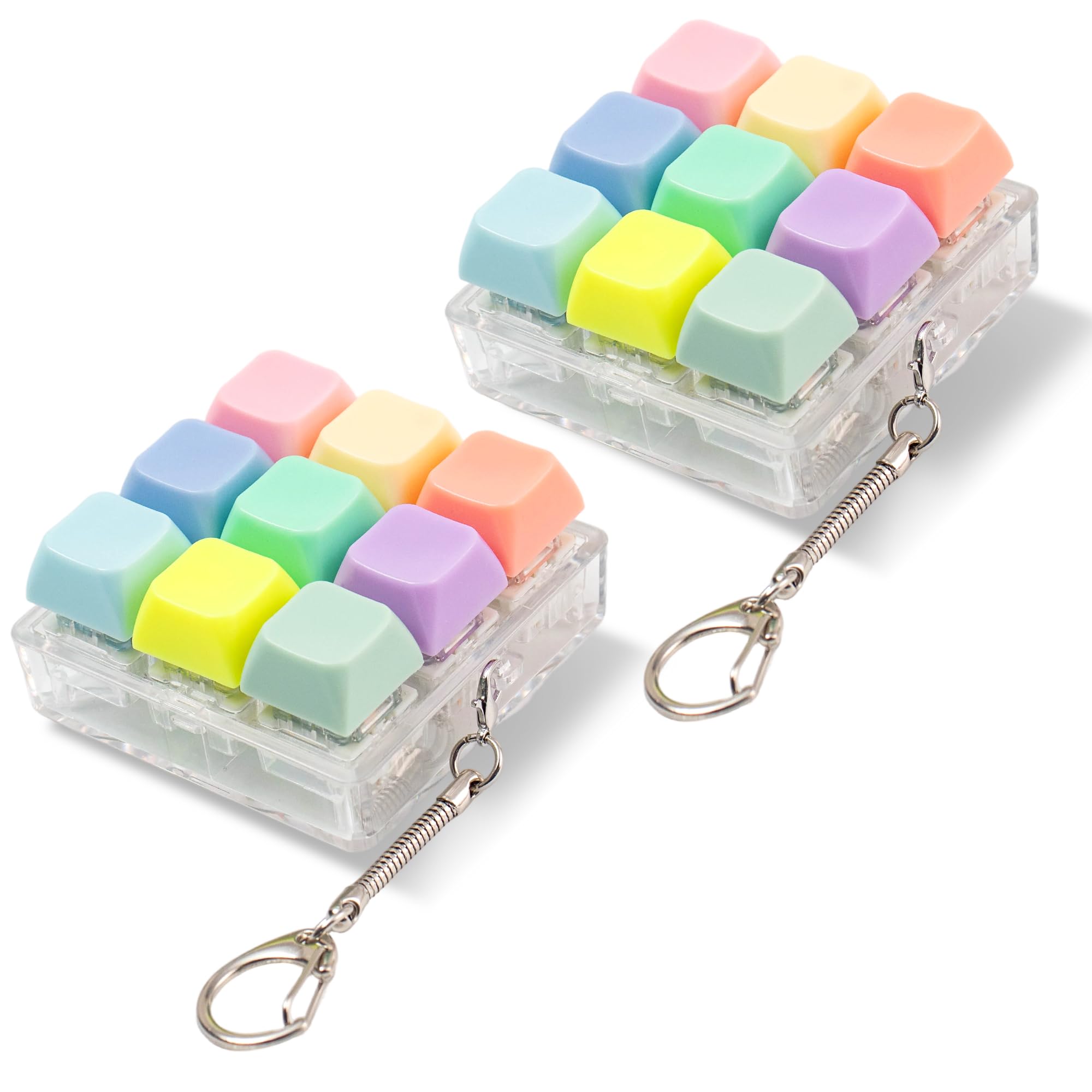 Tastatur Fidget – Tastatur SchlüSselanhäNger Mit Led Licht, 4-Tasten Tastatur Fidget – Tastatur SchlüSselanhäNger Mit Led Licht, 4-Tasten